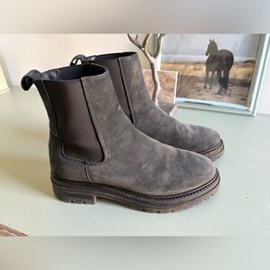 Jenni Kayne Black Leather Brooklyn Lug Sole Boot - 38